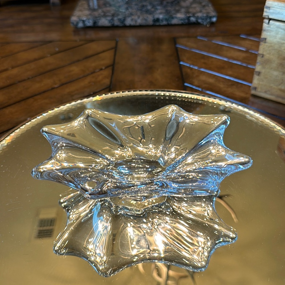 Beautiful freeform, Baccarat dish.